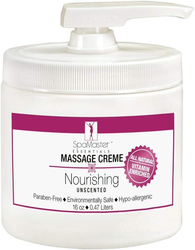 Master Massage Spamaster Unscented 16 Oz Massage Cream, White