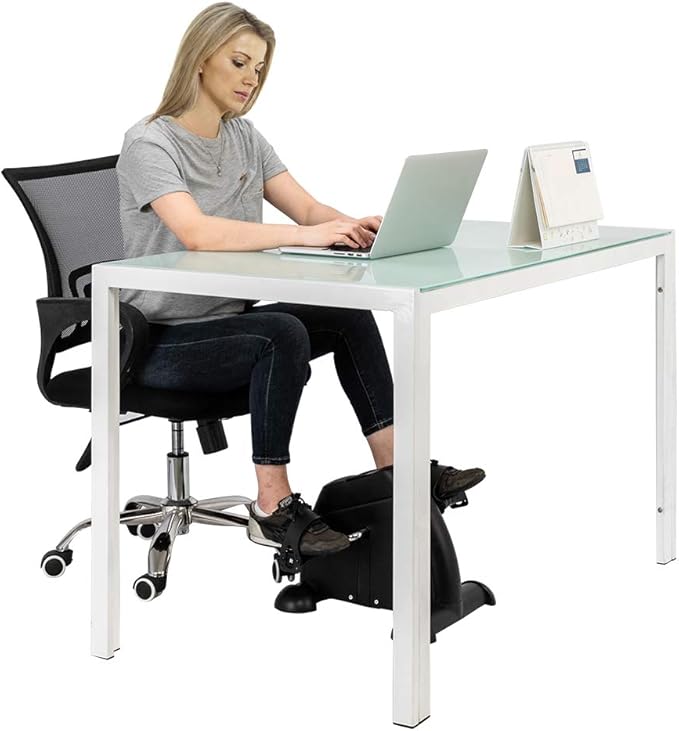 Physical Therapy Leg Exercisers Exercise Bike Under Desk Pedal Exerciser Stationary Mini Exercise Bike Black