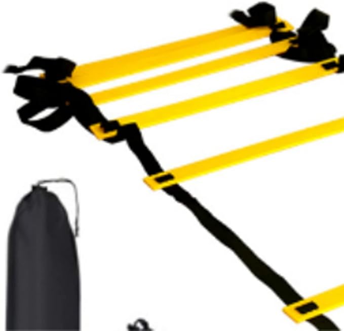 SUNGOOYUE Agility Ladder, 12 Rung 20ft Speed Agility Training Equipment Set with Carrying Bag, for Soccer Training Sports Coordination Workout