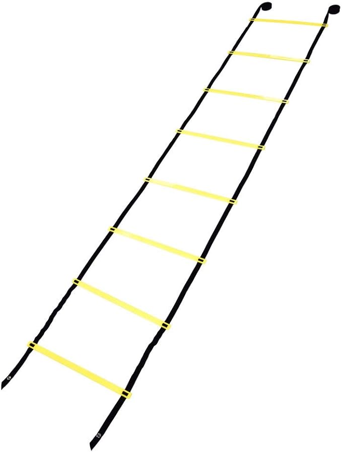 BAFOVY Agility Ladder, Adjustable 8 Rung Heavy Duty Football Training Ladder with Durable Nylon Straps, for Speed Agility Coordination Balance Football Rugby Tennis Baseball