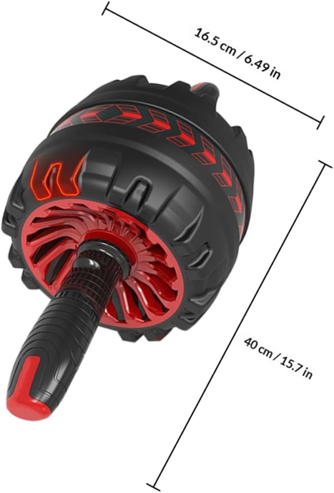 Double Wheel Ab Roller with Knee Pad, Silent Automatic Rebound Abdominal Roller for Home Gym Workout, Fitness Exercise Wheel for Core Strength Training