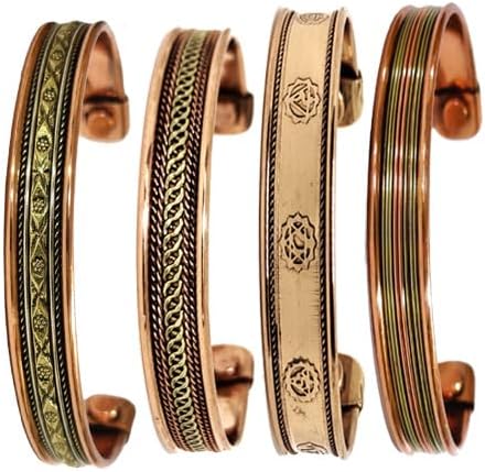 Copper Bracelet Magnetic Pure Copper Therapy Effective & Natural Relief Cuff for Women's & Men's