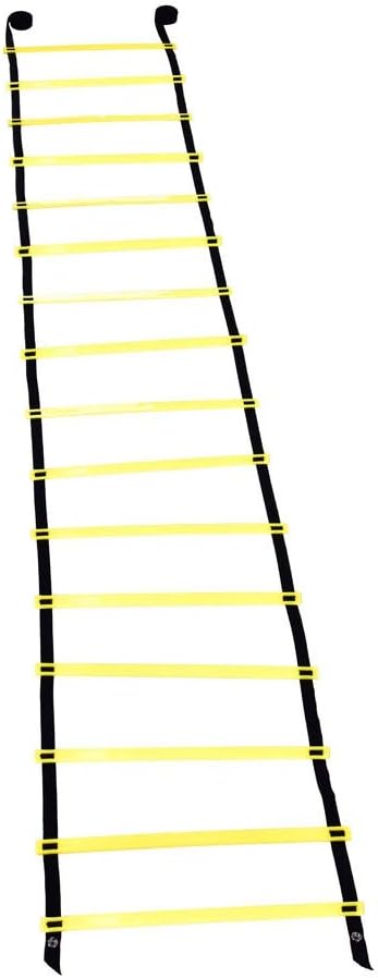 BAFOVY 16 Rung Agility Ladder, Adjustable Flat Plastic Rungs with Durable Nylon Straps, for Football Rugby Tennis Baseball Speed Training