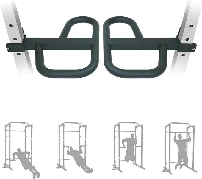 Dip Bar Attachment for 2"x2" Squat Rack, Heavy Duty Power Rack Attachment with 5/8" or 1" Hole