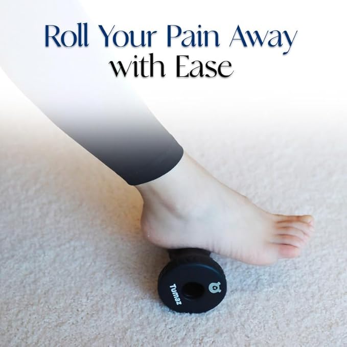 Tumaz Foot Roller for Plantar Fasciitis Relief，Foot Massage Roller for Alleviate Planter Fasciitis Pain,Arch Pain,Trigger Points & Deep Tissue, Portable - Reflexology Tool,Black