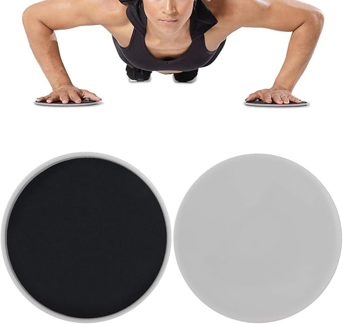 2 Pcs Exercise Core Sliders, Double Sided Fitness Sliders, Full Body Workout Sliding Discs, Gym Exercise Equipment,