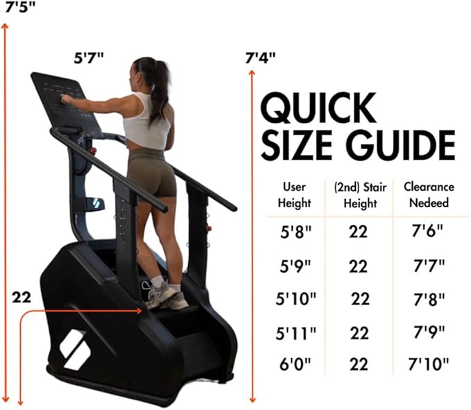 STEPR PRO+ Stair Master with 27" Touchscreen, Commercial Grade Stairmaster Machine for Home, 190 Steps/Min, Bluetooth & WiFi Stepper Machine, Resistance Band Attachments, Mobile App, 400 lb Capacity