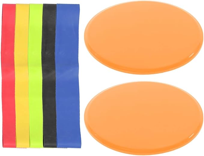 Fitness Sliding Disc, Wireless Core Slider Workout Equipment, Low Impact ABS Sliders for Home Gym and Floor Exercises with Pull Straps for Beginners and Advanced Users