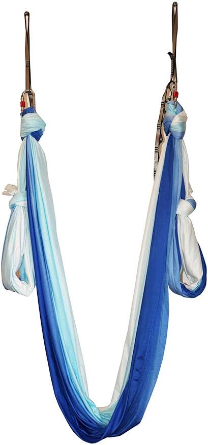 Aerial Yoga Hammock Aerial Pilates Silk Yoga Swing Set Inversion Equipment include daisy Chain, Pose Guide 5.5 yards