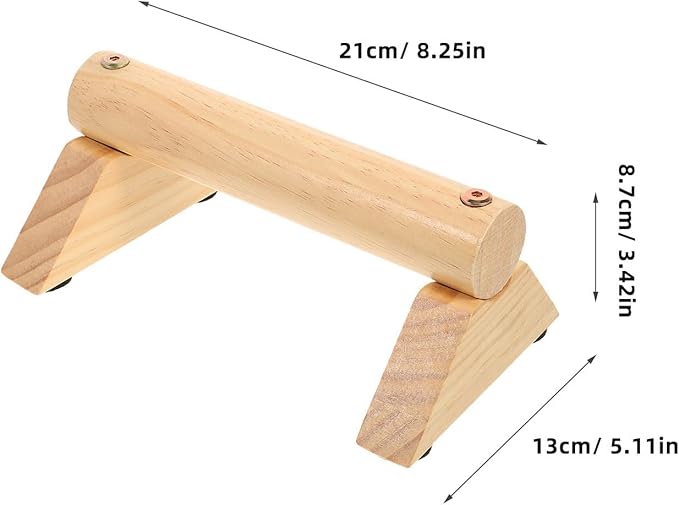 PRETYZOOM Push-up Bars with Non-slip Pads, Pine Wood Pushup Stands 21x13x8.7cm, Household Workout Equipment for Arm and Chest Strength Training