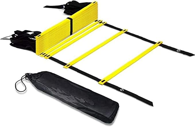 Agility Ladder Adjustable Agility Speed,Training Ladder, Outdoor Football Flexibility Training Jumping Ladder, to Boost Fitness Increase Skills,with Carry Bag(Size:4M)