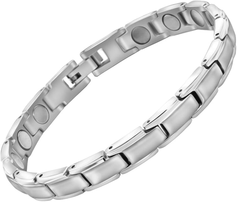 38 Elegant Stainless Steel Magnetic Bracelet for Women Magnetic Therapy Bracelet Pain Relief for Arthritis with Free Link Removal Tool
