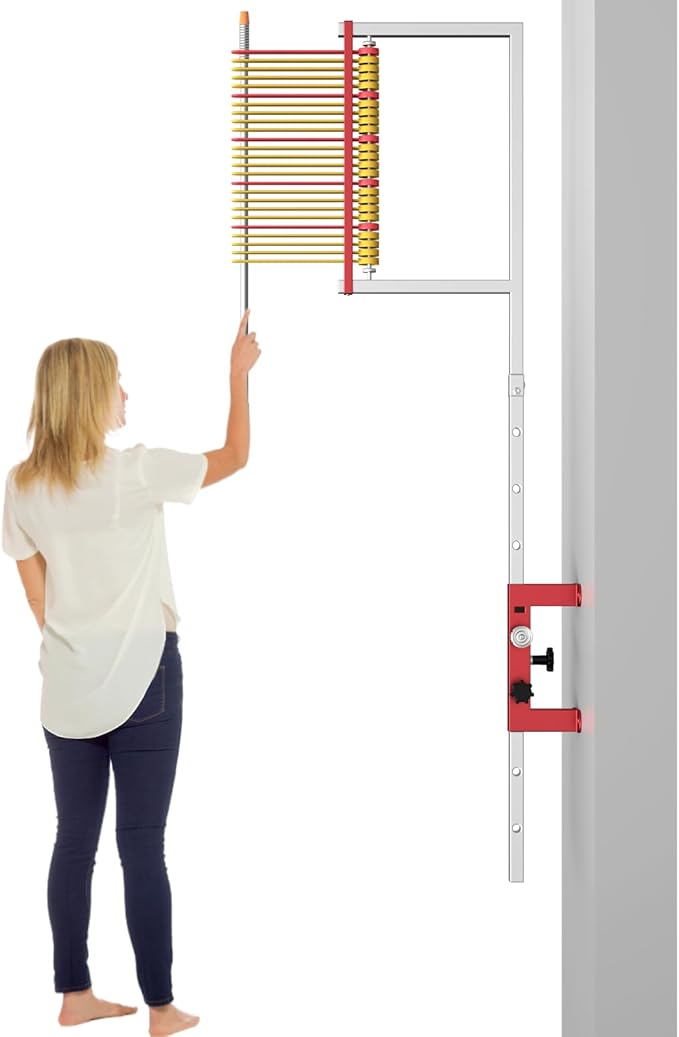 Wall Mount Vertical Jump Tester，2.29 FT Adjustable Height Vertical Jump Trainer，Wall-Mounted Vertical Jump Measurement Tool for Bakstball Volleyball Training