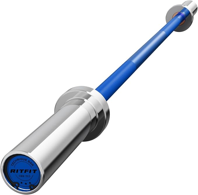 RITFIT Olympic Barbell 4ft/6ft - 2 Inch Weight Bar for Strength Training, Weightlifting, Squat, Deadlift, Bench Press, Curl, Overhead Press - 350lbs/500lbs Capacity