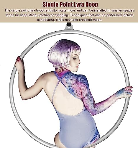 Beginners Hoop Dance Suspension Trainer Metal, Kids Adult Aerial Hoop Stand Kit, Weight Loss/Shape/Exercise Yoga Hoop Yoga Ring