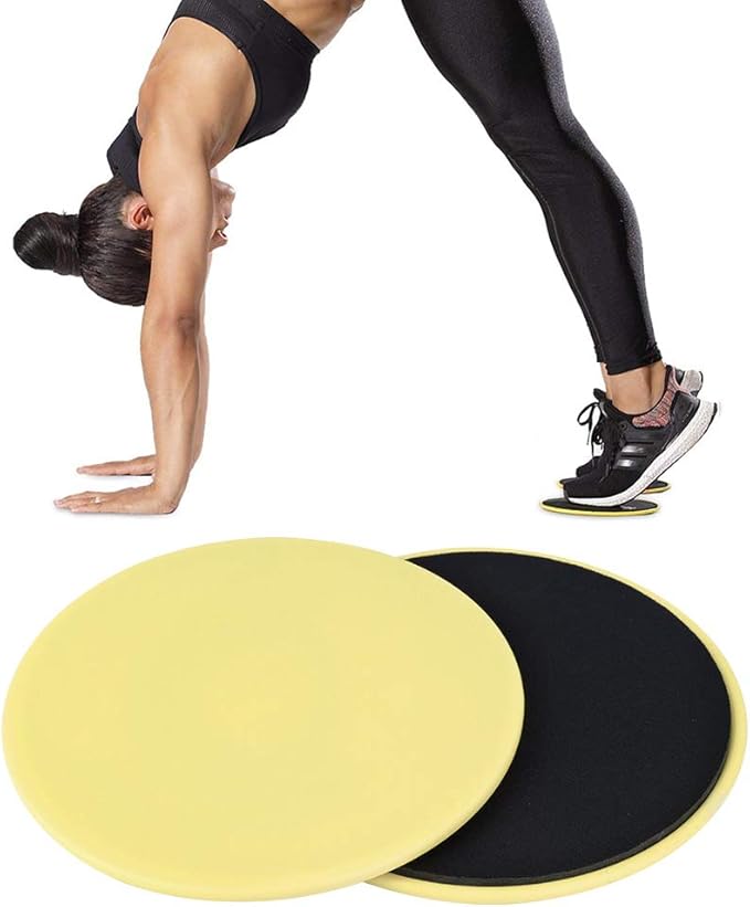 2PCS Fitness Sliding Plate Core Sliders Total Body Workout Sliding Plate Fitness Gliding Plate Equipment for Total Body Exercise Workout