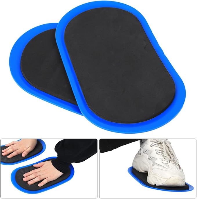 Fitness Discs Slider for Core Stability Training, Leg Slimming, Yoga, 2pcs Small Size Blue Sliding Discs