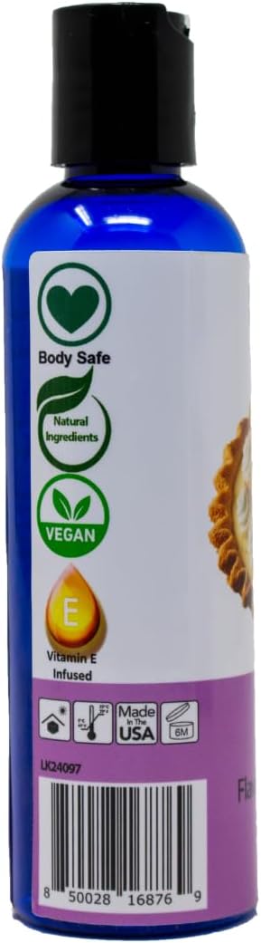 Lick Coconut Cream Indulgence Flavored Massage Oil – Vegan-Friendly, Non-Sticky, Tropical Scent, 4 oz
