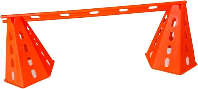 Arriba Sports Cone Hurdle Set; Training Cones and Agility Poles: Agility Training Set; 12 Cones and 6 Agility Poles with Carry Bag