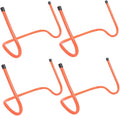 POPETPOP 4Pcs Plastic Training Hurdles Durable Agility Hurdles for Speed Training Professional Sports Track Hurdles for Football Training and Core Strength Exercises