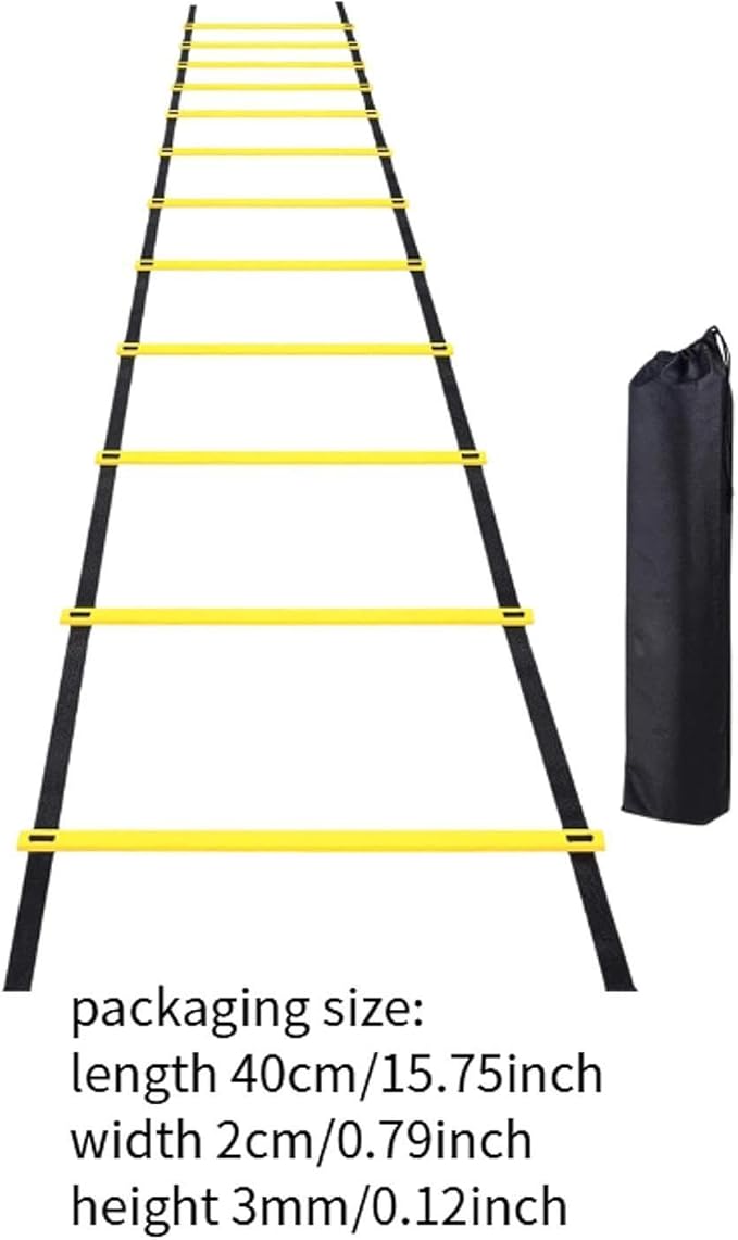 Football Agility Ladder Speed Ladder Portable Stairs Fitness Training Jumping Hurdles with Storage Bag Outdoor Sports Folding