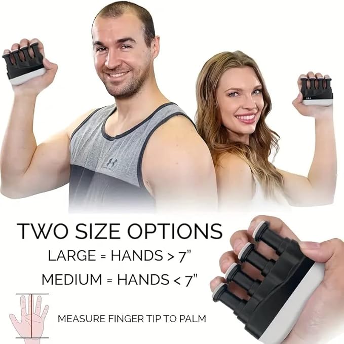 Finger Strengthener - Hand Grip Trainer for Piano, Guitar, Bass, Ukulele, Zither and More - Plastic Material, Lightweight and Portable - Improve Finger Flexibility, Strength and Span - Relieve