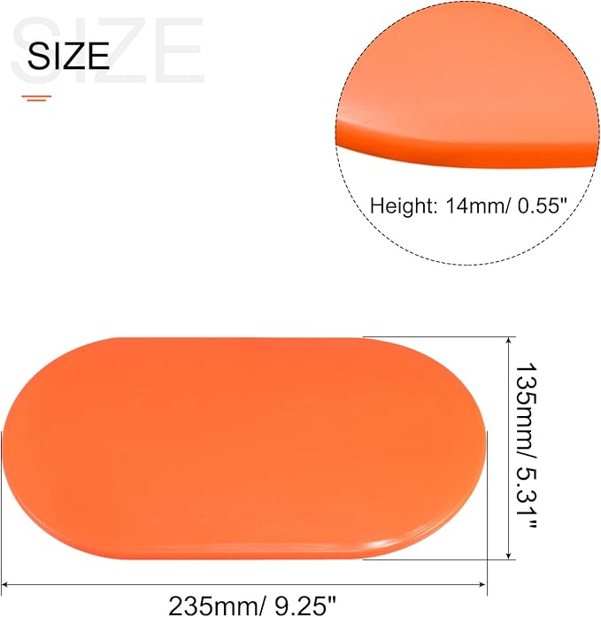 uxcell Exercise Core Sliders, Oval Glider Discs with Feet Covers, Dual Sided Usage in Home Gym for Full Body Workout