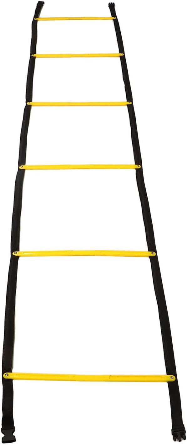 Hapivida Speed Agility Training Ladder 2.6m Fixed Agility Ladder, Football Basketball Training Equipment with Carry Bag for Sports Fitness and Athletic Drills