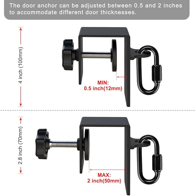 SELEWARE Door Anchor for Resistance Bands Home Gym Workout Door Mount Attachment for Body Weight Straps, Strength Training, Physical Therapy Exercise