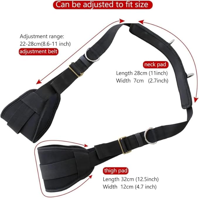 Soft and Comfortable Nylon Yoga Pilates Waist Belt, Versatile Wrist and Ankle Training Strap, Adjustable, Couple Gift - H4