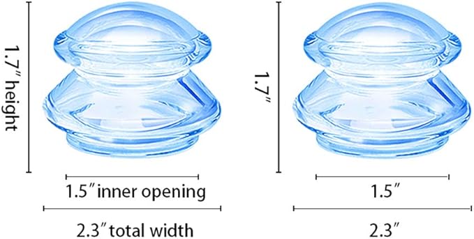 Silicone Cupping Set Vacuum Suction Cupping Therapy Sets for Body Massage, Deep Tissue Myofascial Release, Pain Relief, Muscle Relaxation & More (M (2 pcs))