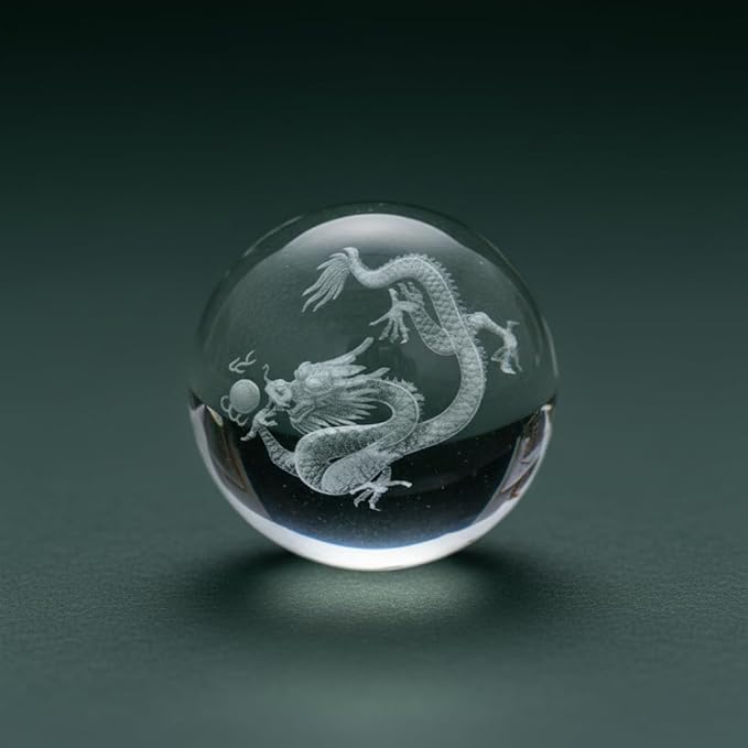 2Pcs Baoding Balls for Hand Therapy Chinese Health Balls,Crystals Balls for Hand Massage,Stress Relief and Exercise Massage Tools and Equipment,1.58Inch, Divine Dragon&Phoenix Balls