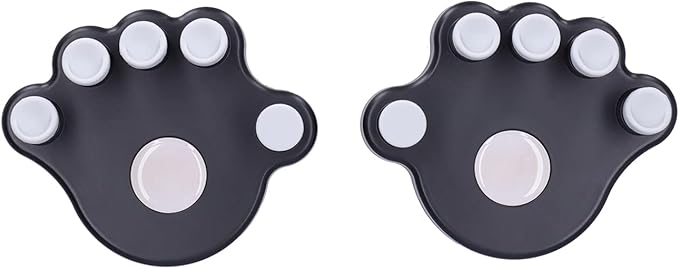 2Pcs Piano Finger Trainers ABS and Silicone Hand Grip Exerciser Piano Correctors Orthotic Tools for Strength Training(black)