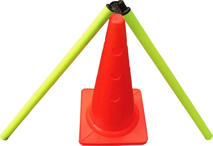 Speed & Agility Training Hurdles Cones Poles - 8 Cones & 4 Pole Set for Soccer, Sports, Plyometric Speed Training