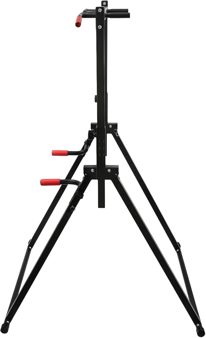 Horizontal Bar, 440.92lbs Triangular Pull Up Station Home Gym Strength Training Equipment Multifunction Adjustable Pull Up Bar Stand with Practical Pins for Living Rooms Bedrooms Gyms