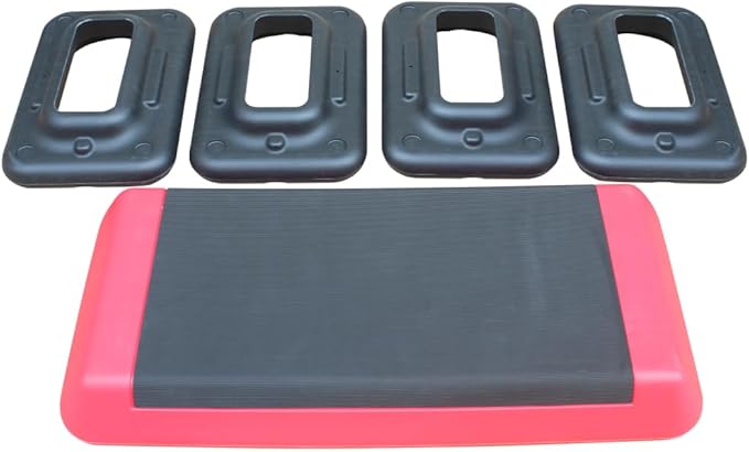Adjustable Aerobic Step Platform with 4 Risers – Non-Slip Fitness Trainer for Home Workouts, Cardio & Strength Training