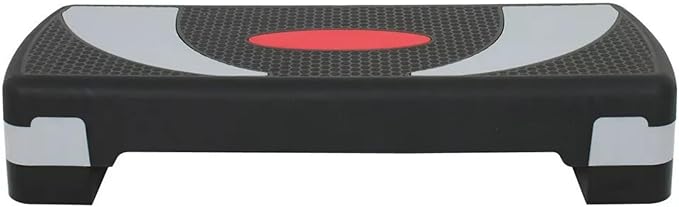 Aerobic Step Platform Trainer with Adjustable 3-Level Risers (4", 6", 8" Height) – 400 lb Capacity Non-Slip Exercise Stepper for Cardio & Strength Workouts at Home or Gym