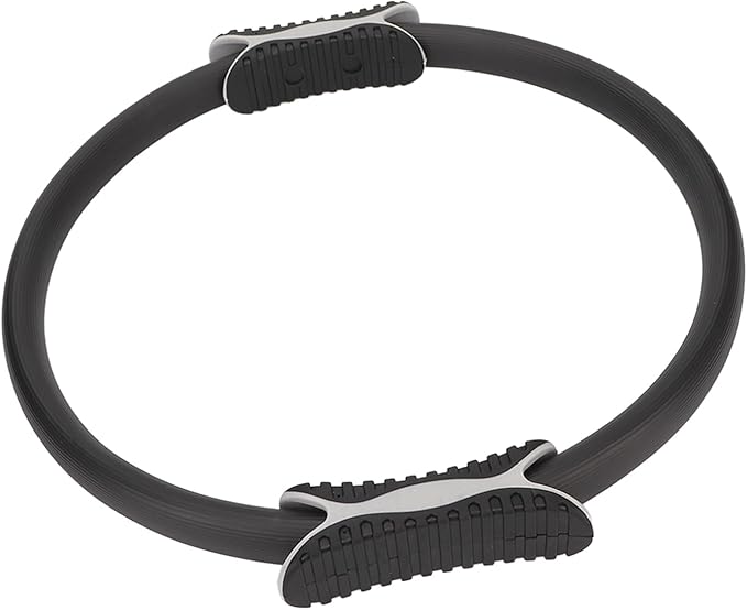 KIMISS Pilates Ring - Fitness Resistance Exercise Circle with Nonslip, Foam Padded Handle for Thigh Workout and Body Strengthening (Black), KIMISSgixf7eyuhq-11
