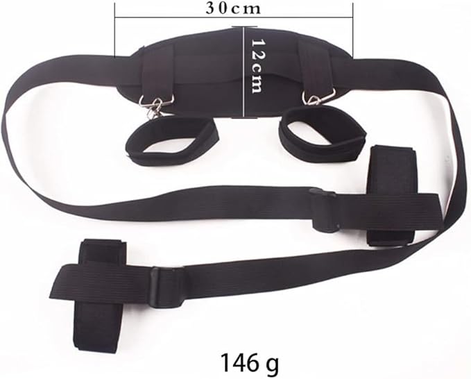 Black Classic Nylon Hand And Leg Training Straps, Soft And Comfortable Yoga Pilates Waist Belt To Help Maintain Posture And Enhance Experience, Couple Gift