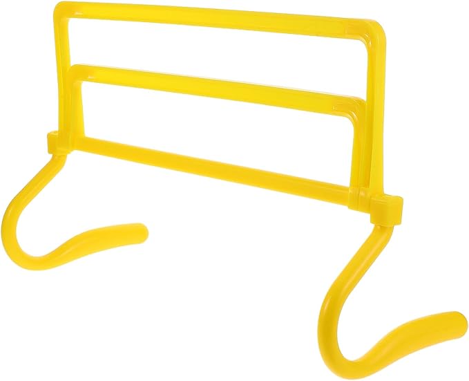 Adjustable Height Soccer Agility Training Hurdles Set with Portable Foldable Yellow Bars for Football Speed and Athlete Jumping Drills