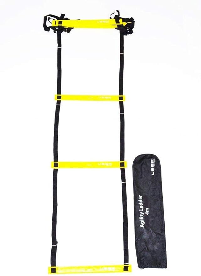 Rugged Soccer Speed and Agility Training Ladder - Pro - Adjustable Plastic Rung - 13 Feet