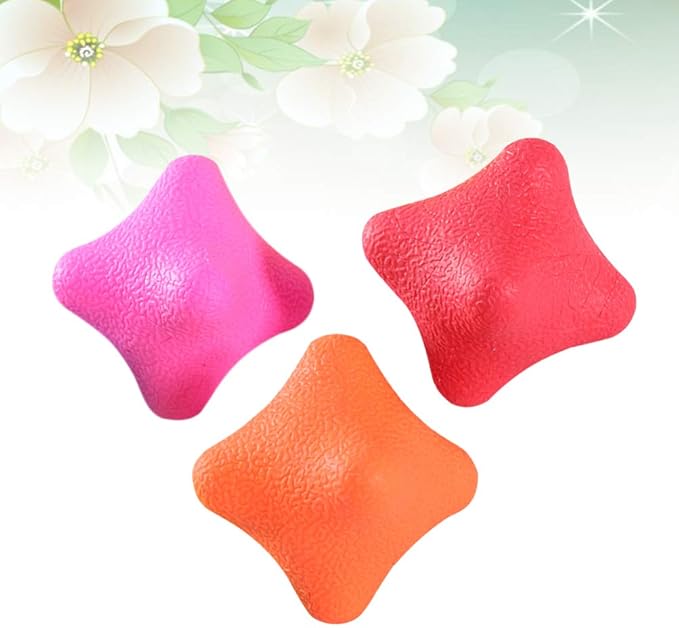 Luxshiny 3PCS Agility Reaction Balls - Multi-Surface Training Balls for Reflex, Hand-Eye Coordination & Speed - Baseball/Tennis/Badminton Sports Equipment (4cm, Assorted Colours)