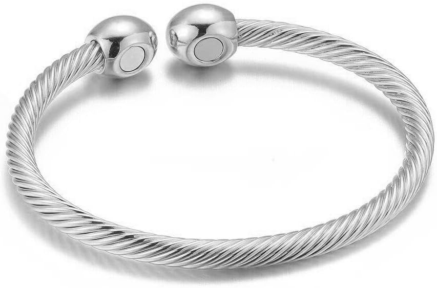 NewZenro Elegant Magnetic Bracelet Copper Magnets Bangle For Women Men Gifts for Father's Day