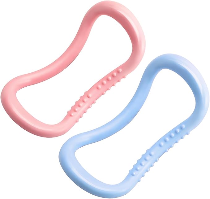 2Pcs Yoga Ring for Leg Calves, Pilates Circle Ring for Back Toning Thighs Abs and Legs, Fitness Rings for Yoga, Pilates, Gymnastics Exercise Workout