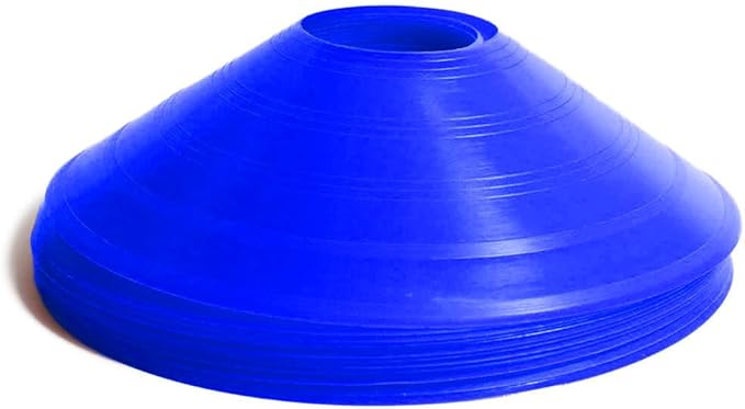 Myosource Kinetic Bands Quick Step Speed & Agility Training Ladder Plus 16 Training Cones - 15 feet Long 20 inches Wide 11 Detachable Rungs All Sports and Fitness Training (Blue Ladder & Cones)