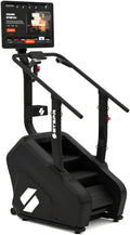 STEPR+ Stair Master with 27" Touchscreen, Commercial Grade Stairmaster Machine for Home, 140 Steps/Min, Bluetooth & WiFi Stepper Machine, Resistance Band Attachments, Mobile App, 375 lb Capacity