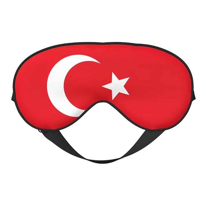 Flag of Turkey Eye Mask Unisex, Zero Eye Pressure Eye Sleeping Mask, Soft Eye Shade Cover for Travel