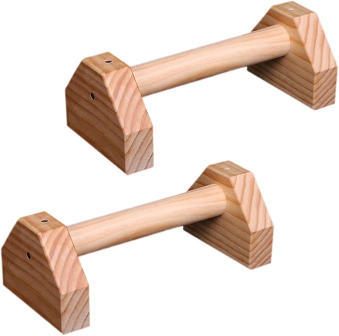 GLEAVI Push-Up Holders Pair Pine Wood 30Cm Indoor Push-Up Stands Home Fitness Equipment Arm Strength Training Tool for Bodybuilding and Home Workouts