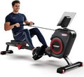 HARISON Rowing Machines for Home, Magnetic Rower Machine with US Mute System, Bluetooth, App Supported, Smooth & Quiet Slide Rail,350 LB Weight Capacity and Free Courses