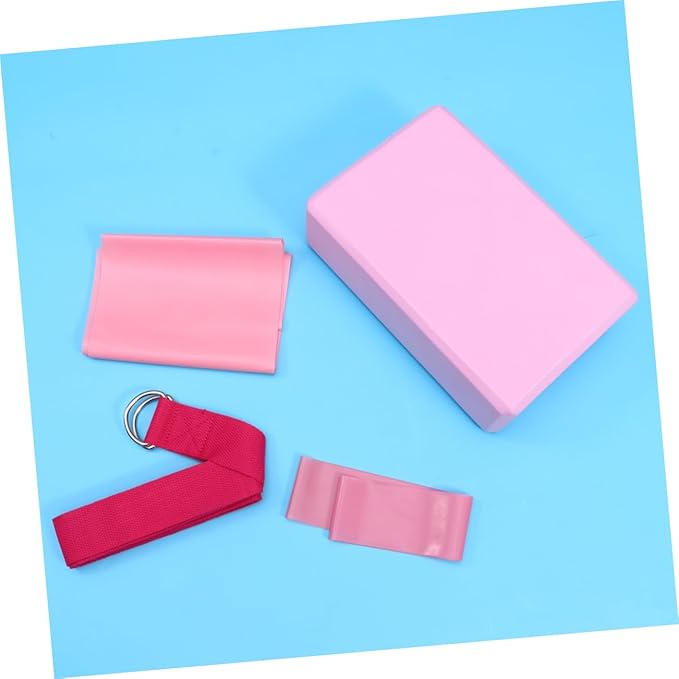 POPETPOP 4pcs Yoga Tool Kit Resistance Ring Latex Pull Towel and Stretch Band Essential Yoga Accessories for Home Gym for Stretching and Fitness